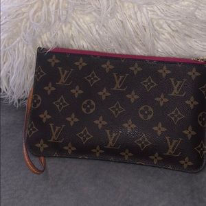 Brown Lv wristlet